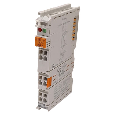 Used Beckhoff EL9210 EtherCAT Power Supply Terminal w/ Diagnostics & Fuse, 24VDC 6.3A