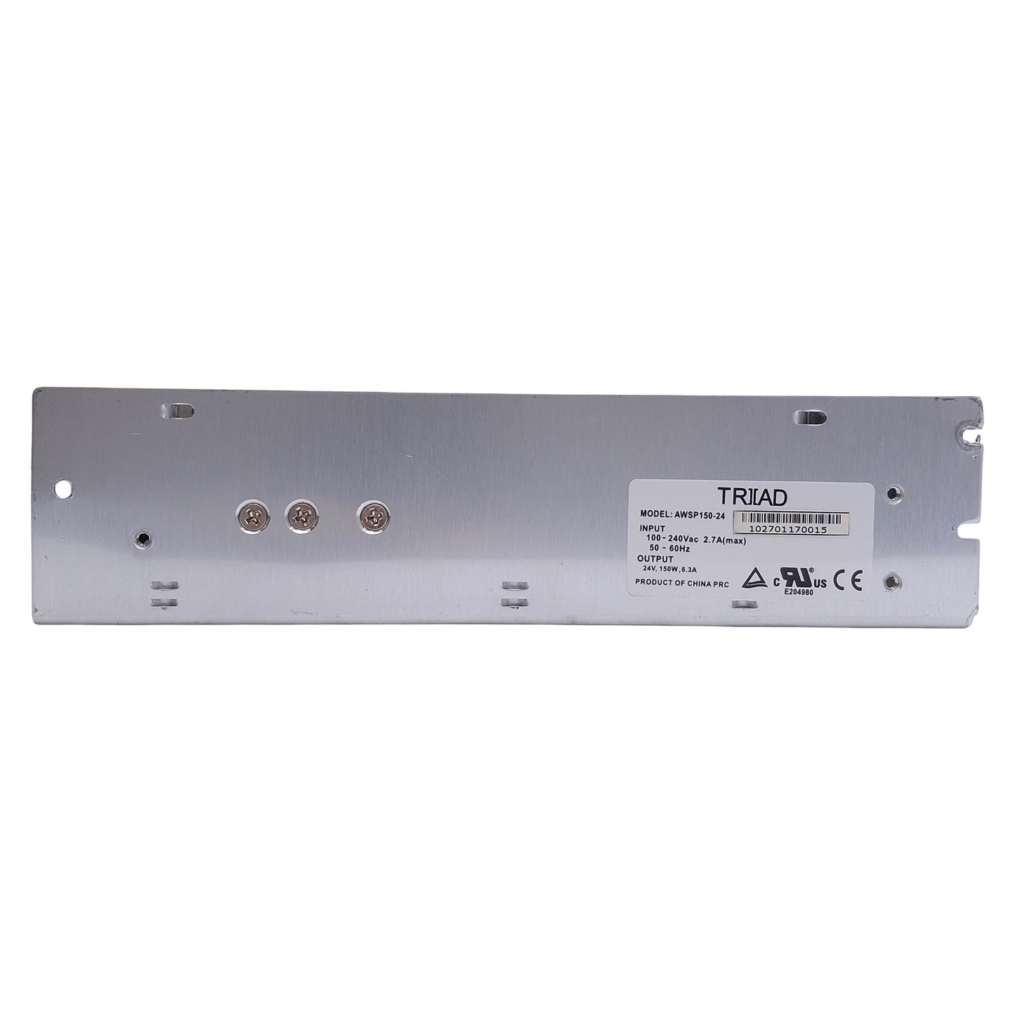 Used Triad Magnetics AWSP150-24 Switch Mode Power Supply 88-264VAC In, 24VDC Out