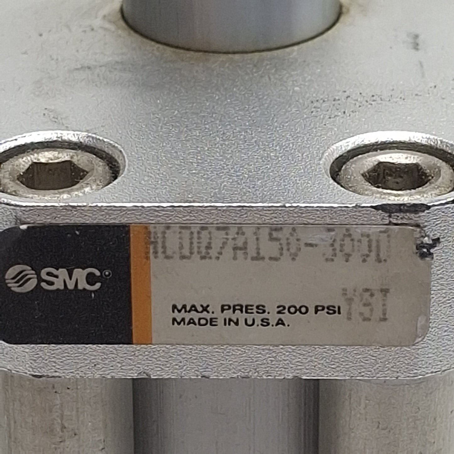 Used SMC NCDQ7A150-300D Compact Cylinder ø1-1/2in Bore, 3in Stroke, 1/8in NPT, 200psi