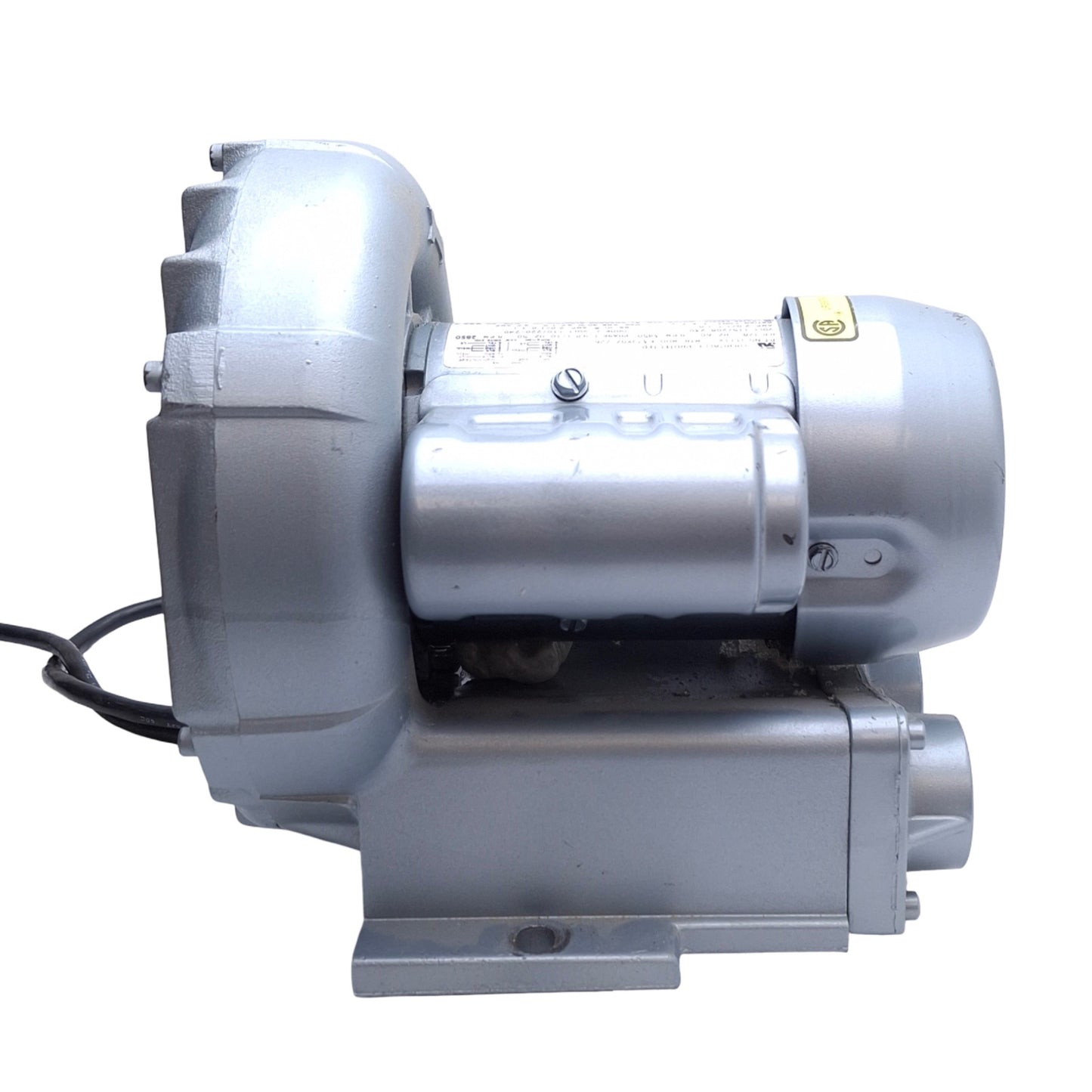 Used Gast R1102 Regenerative Blower 28.5inH2O Max. Pressure, 27CFM Max, NEMA 5-15P