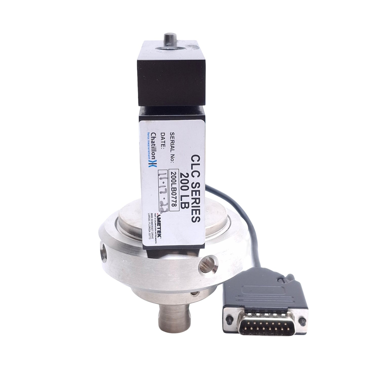 Used Ametek Chantillon CLC-0200 Load Cell For CS Series Test System, 200lbs Capacity