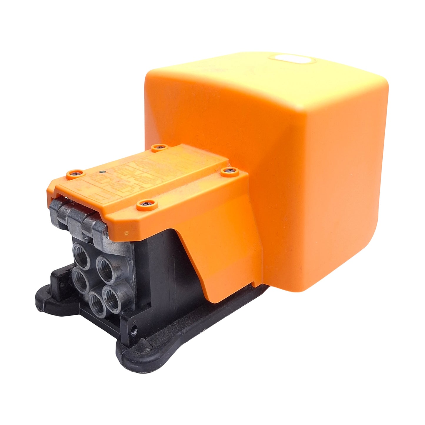 Used Univer AM-5003 Pneumatic Foot Pedal w/ Guard 3/2 NC Valve, G1/4 Ports, 10bar Max
