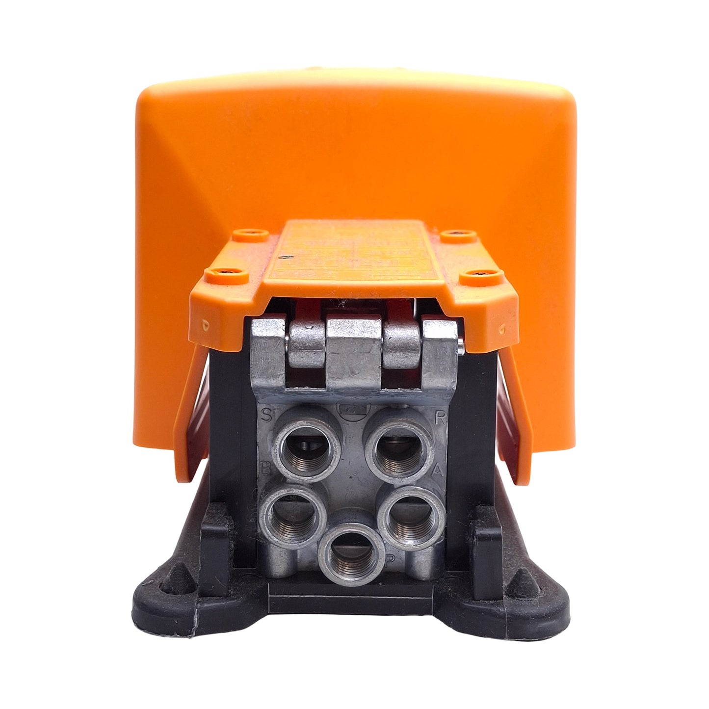 Used Univer AM-5003 Pneumatic Foot Pedal w/ Guard 3/2 NC Valve, G1/4 Ports, 10bar Max