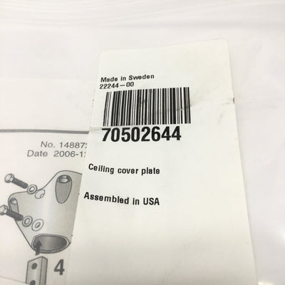 New – Open box Nederman 70502644 Ceiling Cover Plate for Mounting FX Dust/Fume Extraction Arm