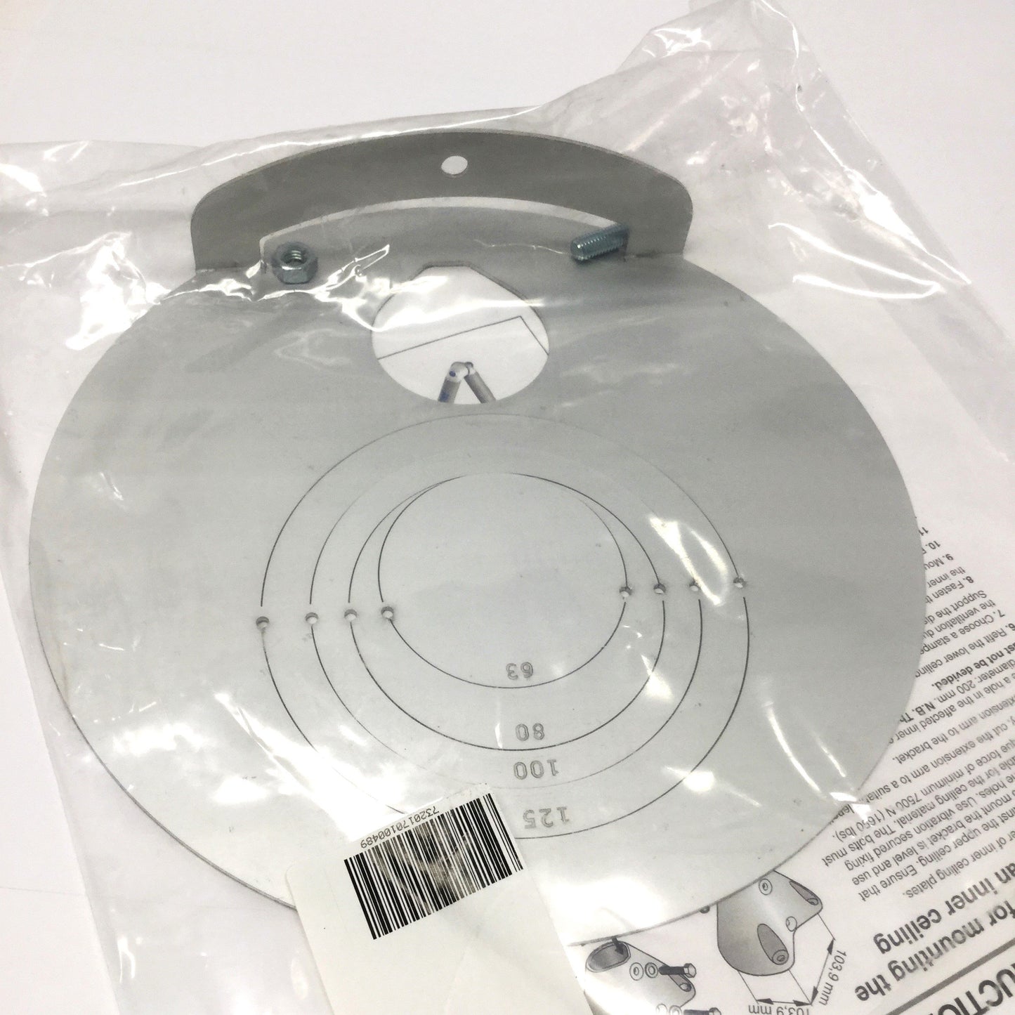 New – Open box Nederman 70502644 Ceiling Cover Plate for Mounting FX Dust/Fume Extraction Arm
