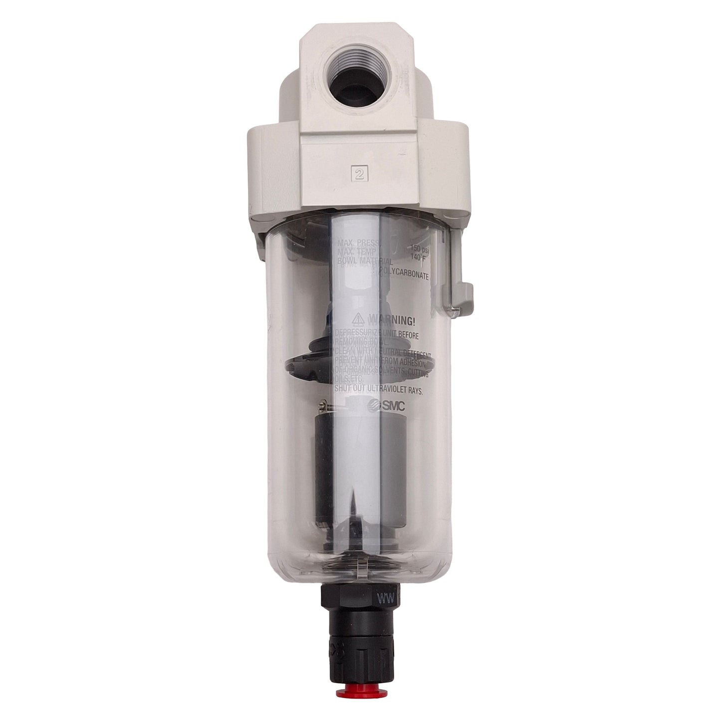 Used SMC AF40-N04D-RZ-A Pneumatic Filter 150psi, ø3/8in P2C Drain, 1/2NPT *No Filter*