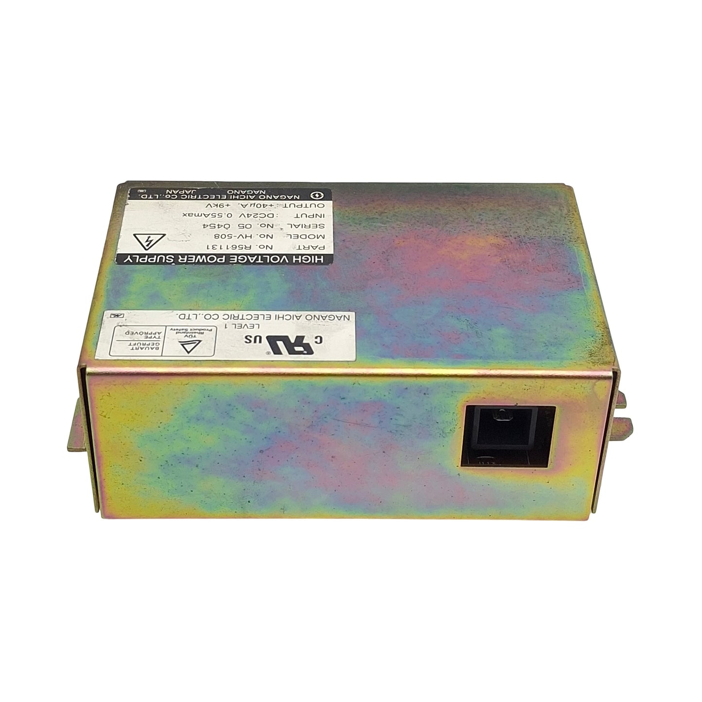 Used Nagano Aichi Electric R561131 HV-508 Power Supply, 24VDC In, +40µA +9kV Out
