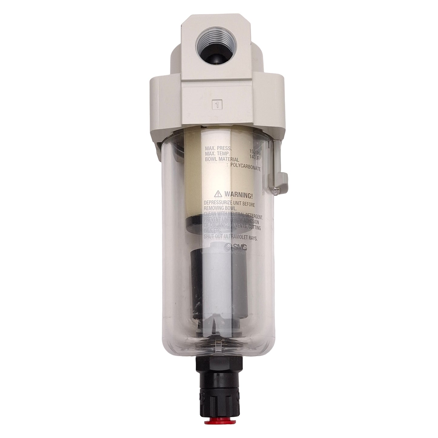 Used SMC AFM40-N04D-Z-A Mist Separator, 0.3µm Filtration, 150psi, 1/2in NPT