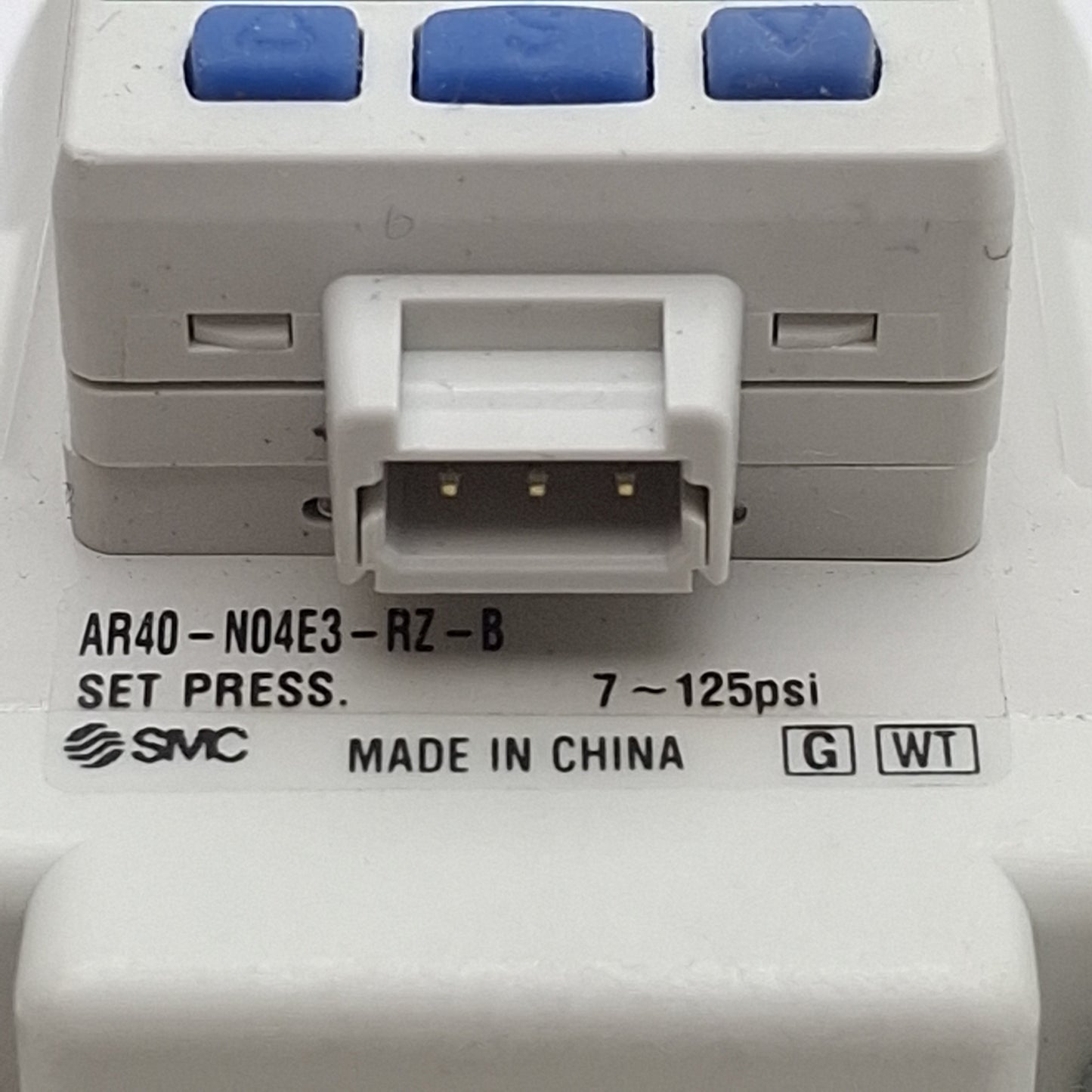 New – Open box SMC AR40-N04E3-RZ-B Pneumatic Regulator, 145psi Max, 7-125psi Set, 1/2in NPT