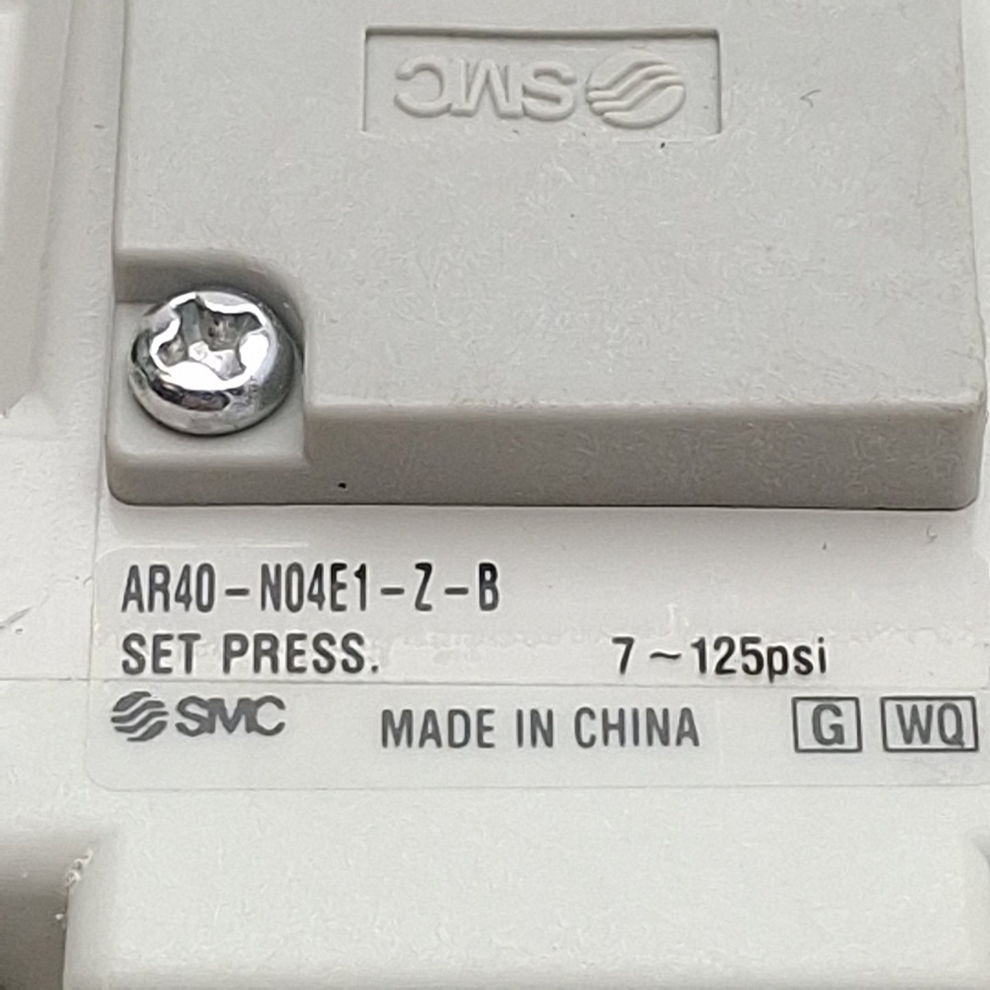 Used SMC AR40-N04E1-Z-B Pneumatic Regulator, 145psi Max, 7-125psi Set, 1/2in NPT