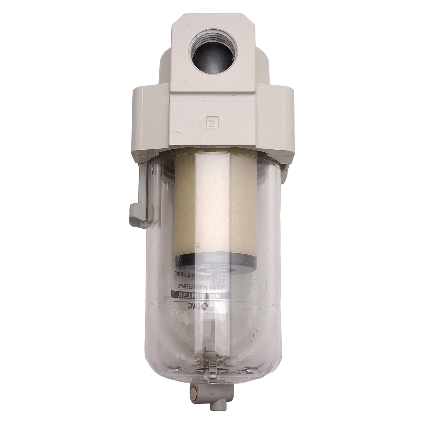 Used SMC AFM40-N04-Z-A Mist Separator, 0.3µm Filtration, 0.8ppm, 150psi, 1/2in NPT