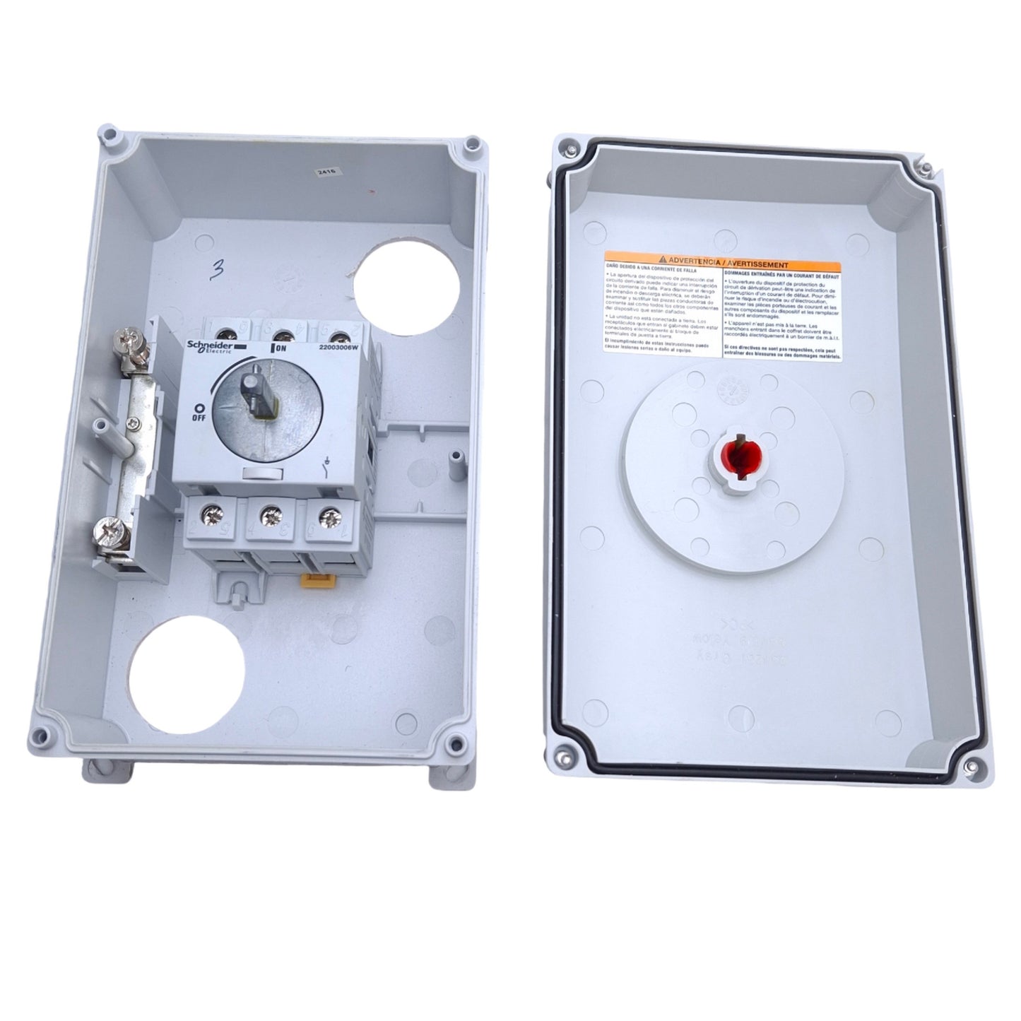 Used Square D MD3604X Disconnect Switch 3-Pole, 60A, 600VAC, NEMA 4X Enclosure