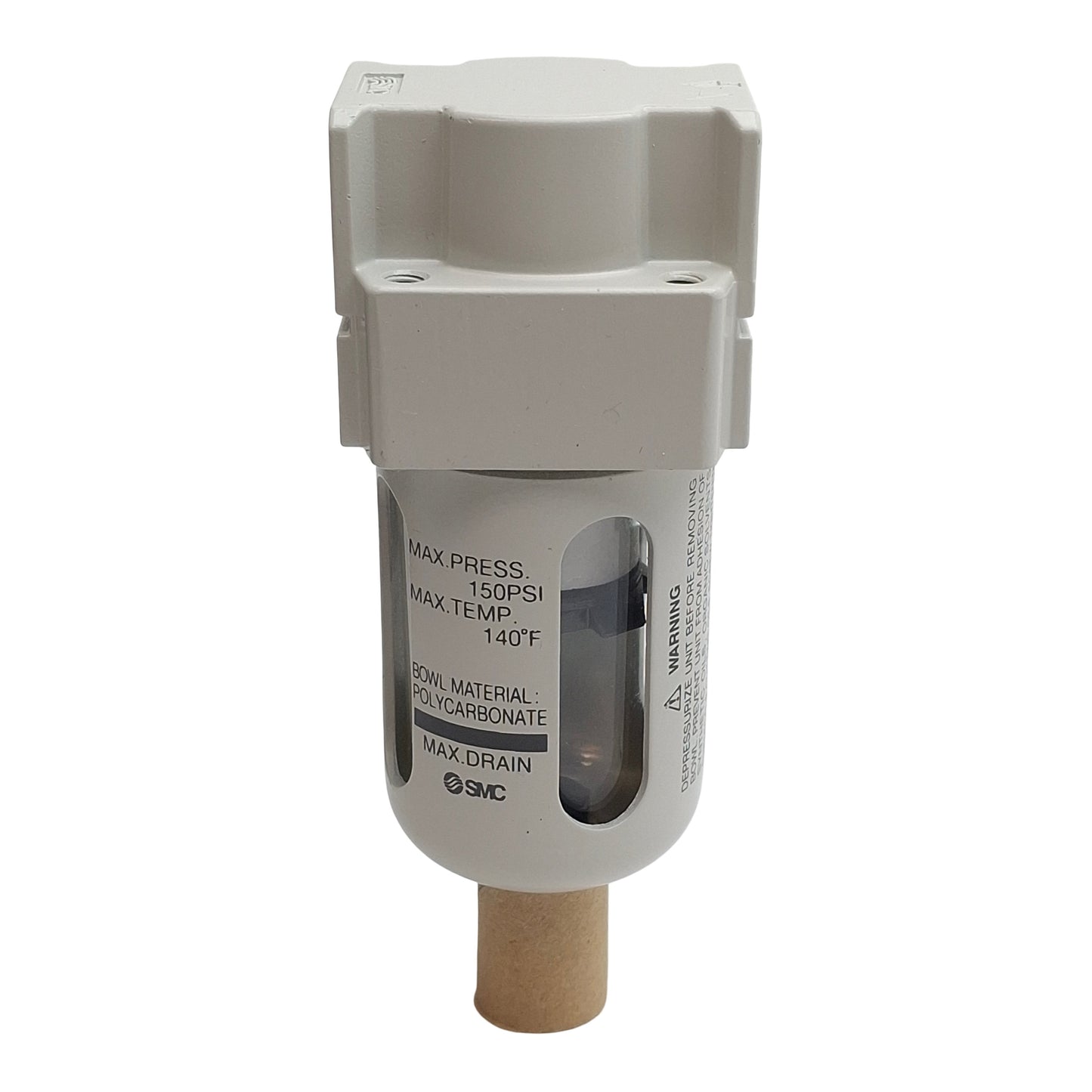 New Lot of 2 SMC AF20-N01-CZ-A Pneumatic Filter, 1/8in NPT, 150psi Max, 5µm