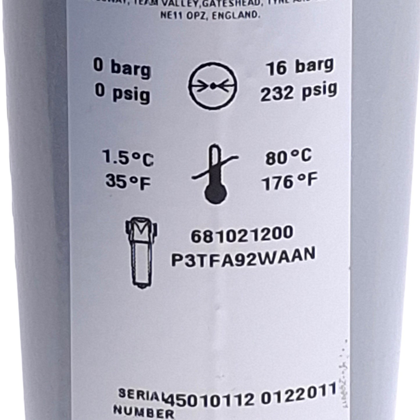 Used Parker P3TFA92WAAN Moduflex Liquid Separator, 1/4in NPT, 21CFM, 16bar Max