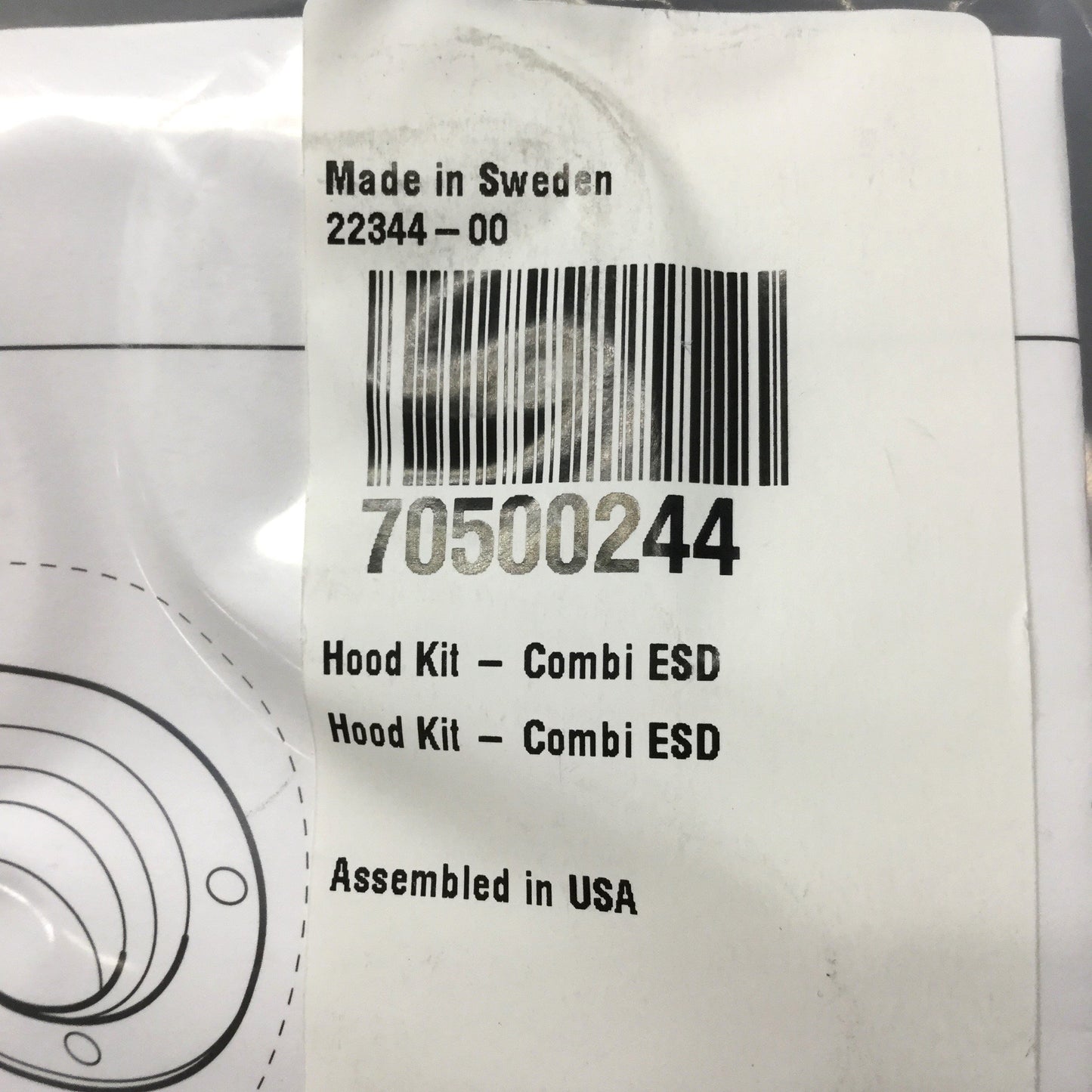 New – Open box Nederman 70500244 ESD Combination Hood Kit for FX Dust/Fume Extraction Arm