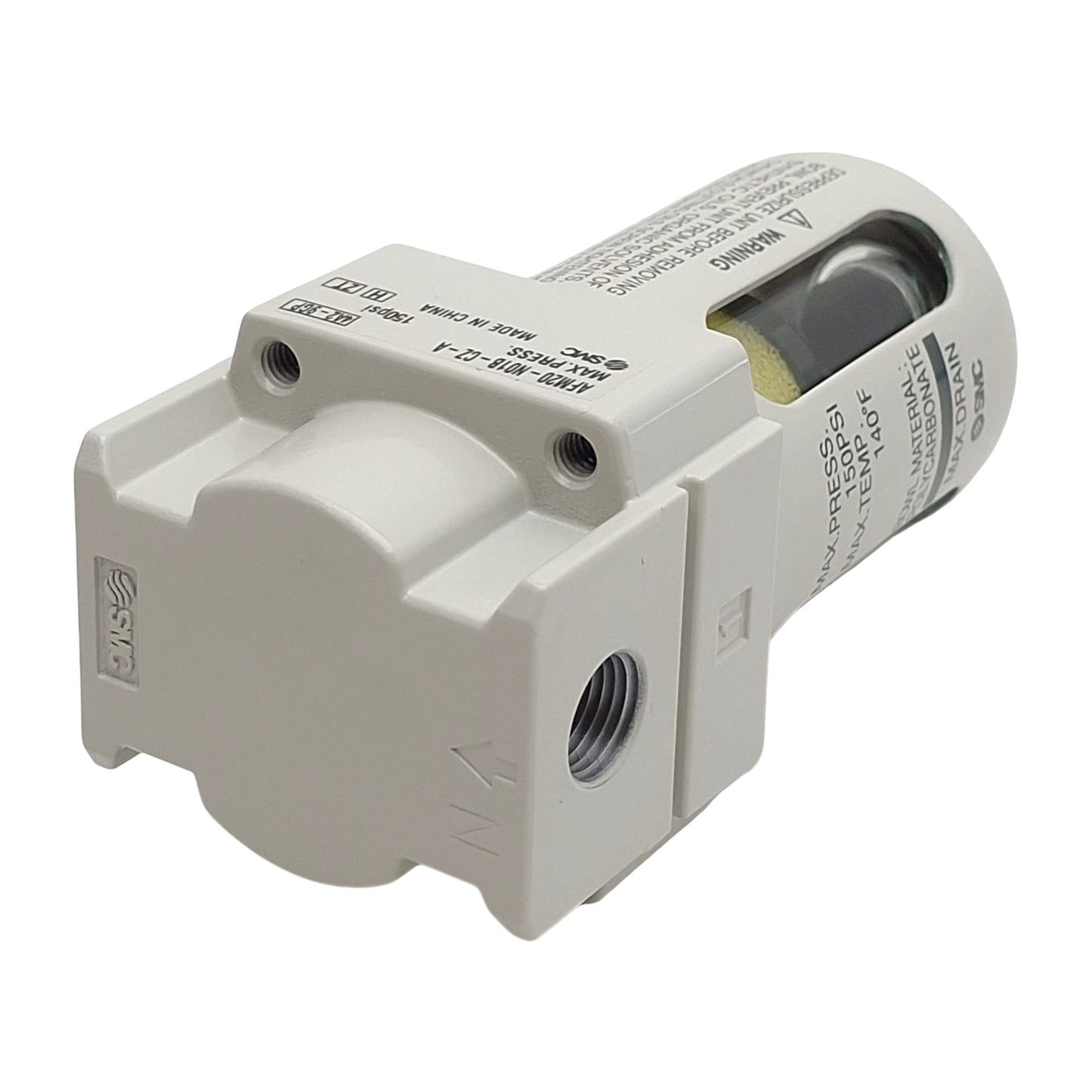 New SMC AFM20-N01B-CZ-A Pneumatic Mist Separator, 1/8in NPT, 150psi, 0.3µm, 200L/min