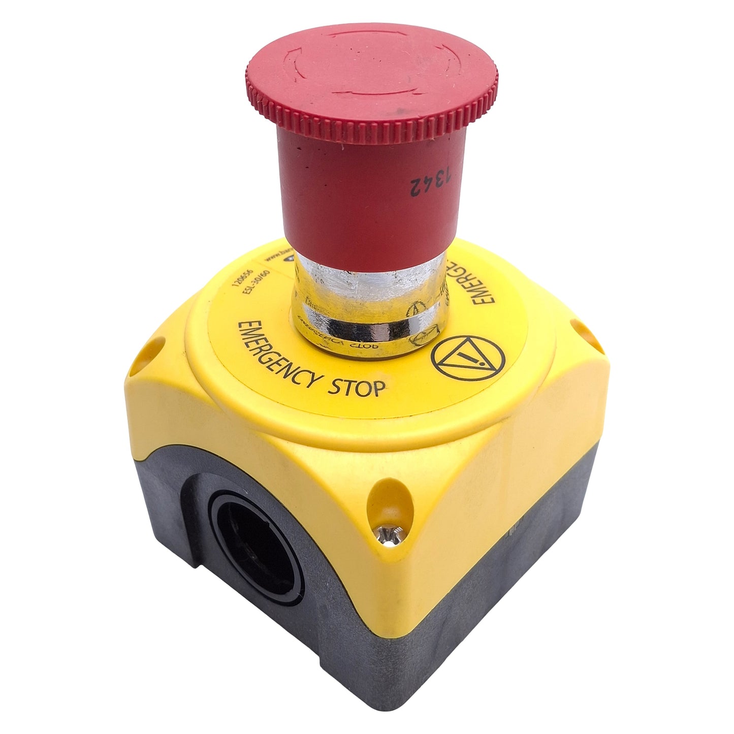 Used Banner SSA-EBM-02E Push Button Enclosure w/Maintained E-Stop Push-Twist 2NC