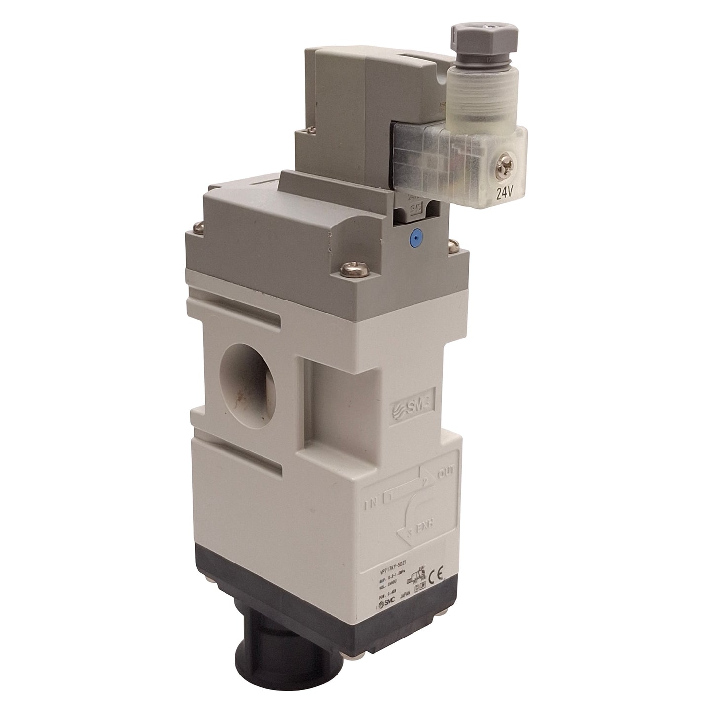 Used SMC VP717KY-5DZ1 Pressure Relief Solenoid Valve, 0.2-1.0MPa, G1/2, 24VDC Coil