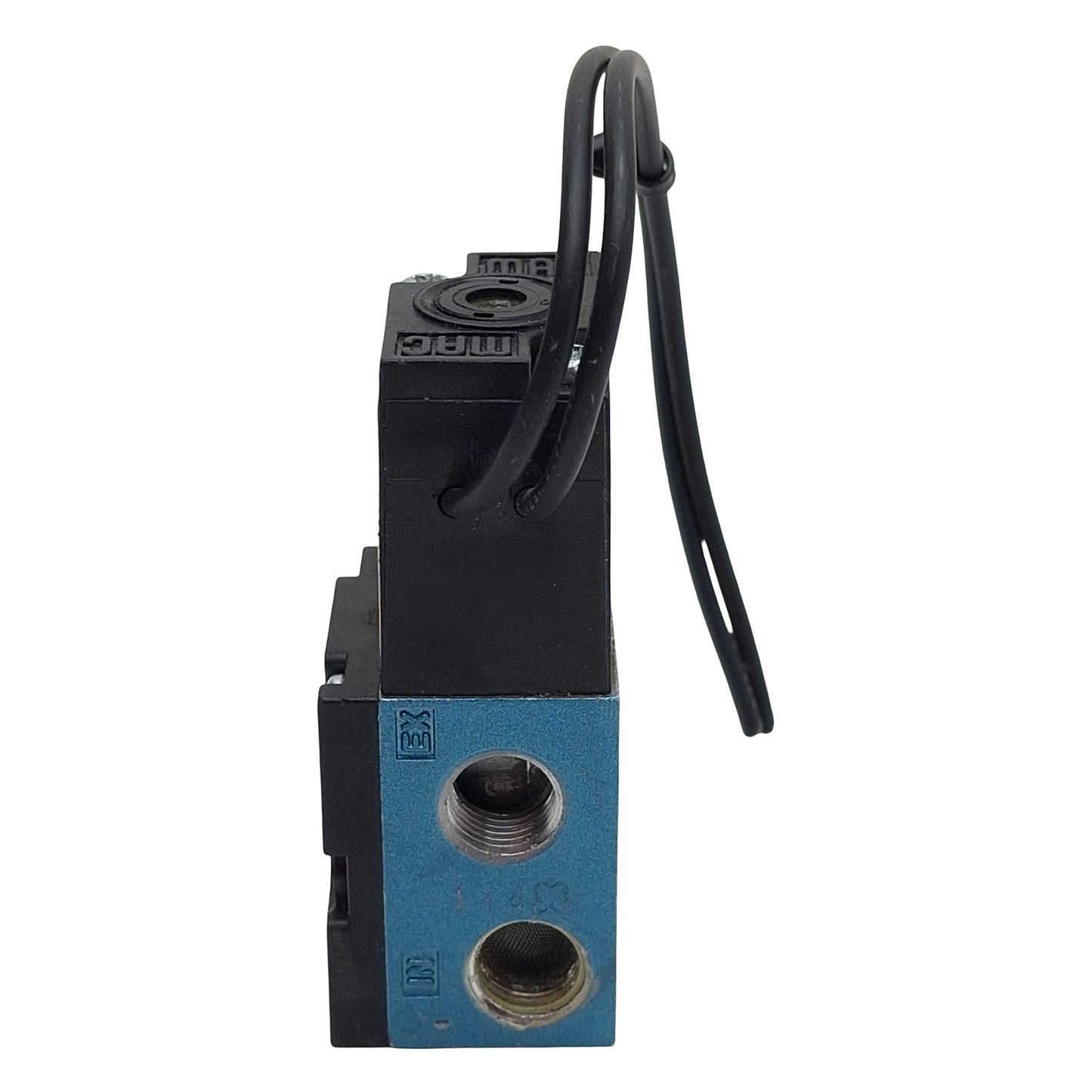 Used Mac 45A-AA1-DDAA-1BA Solenoid Valve, 4/2-Way, 1/8in NPT, vac-120psi, 24VDC Coil
