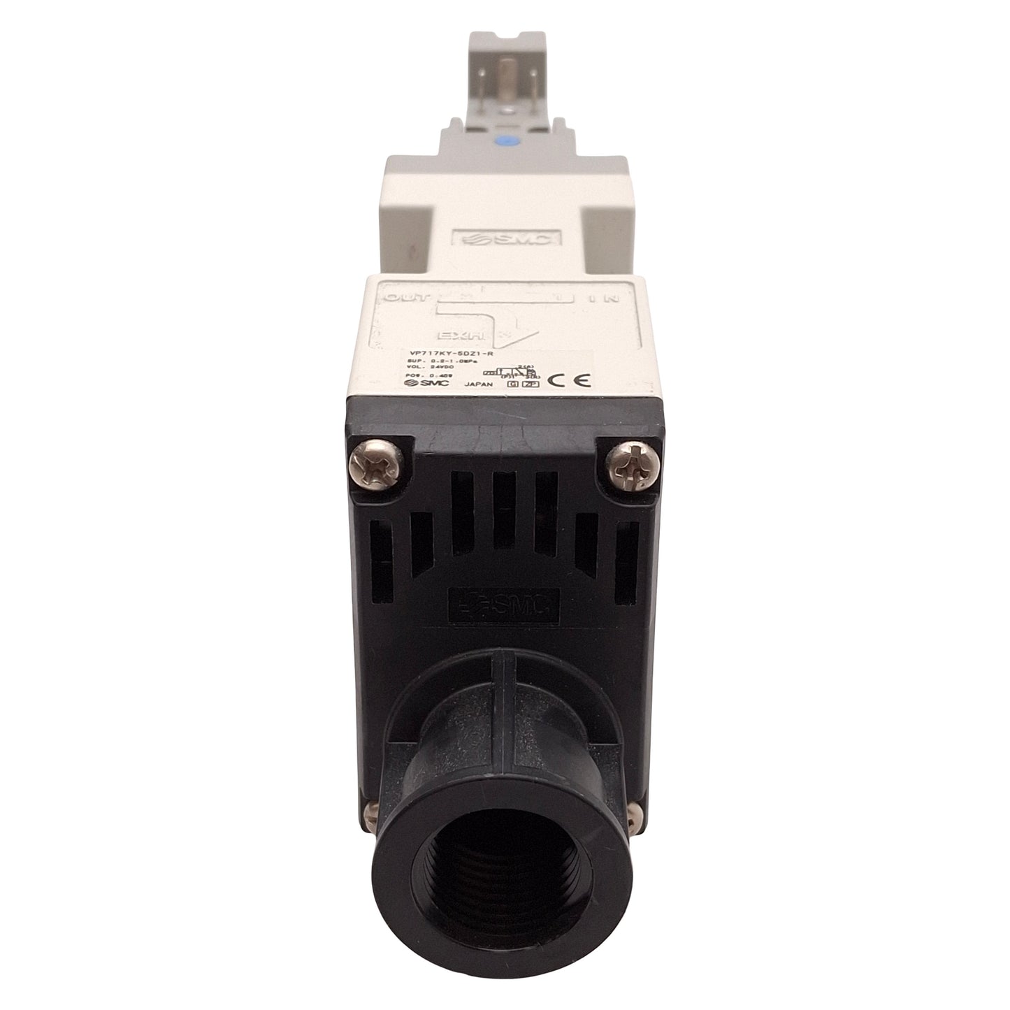 Used SMC VP717KY-5DZ1-R Pressure Relief Solenoid Valve, 0.2-1.0MPa, G1/2, 24VDC Coil