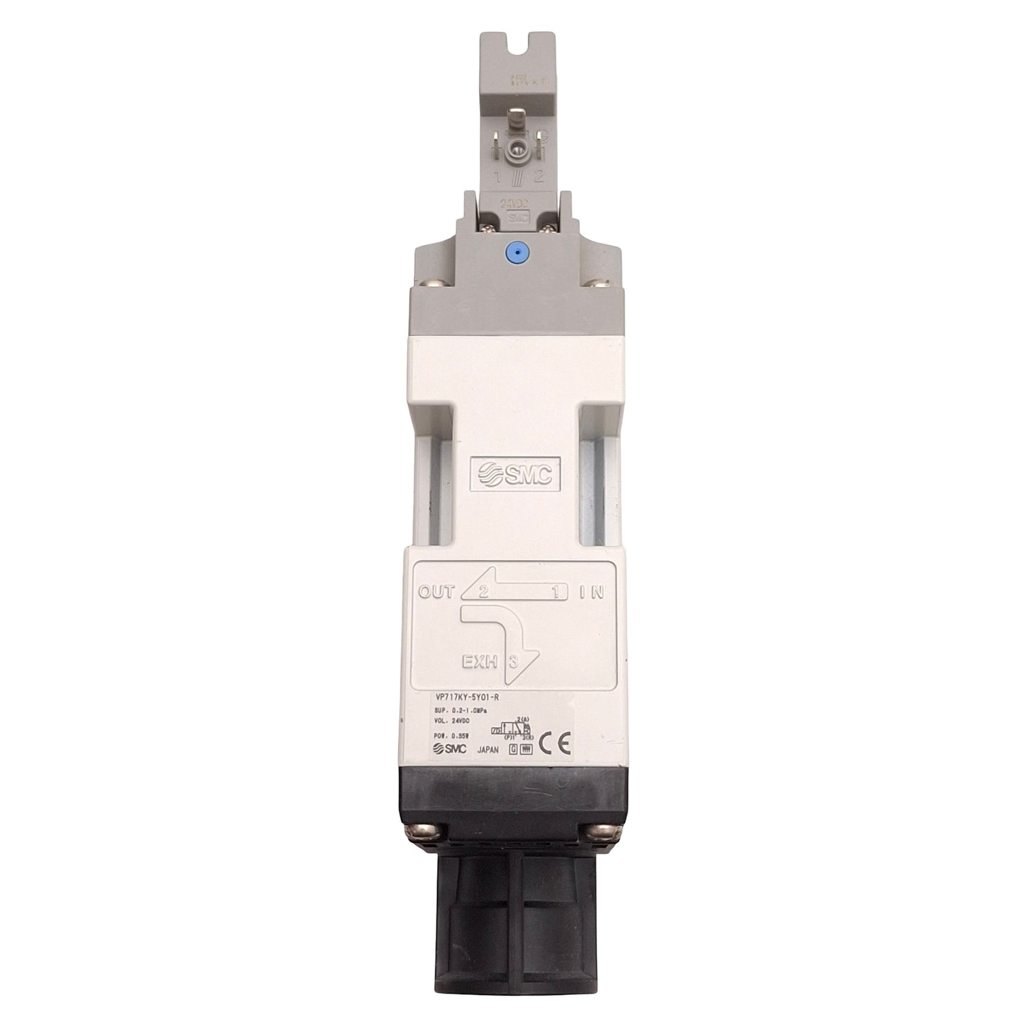 Used SMC VP717KY-5YO1-R Pressure Relief Solenoid Valve, 0.2-1.0MPa, G1/2, 24VDC Coil