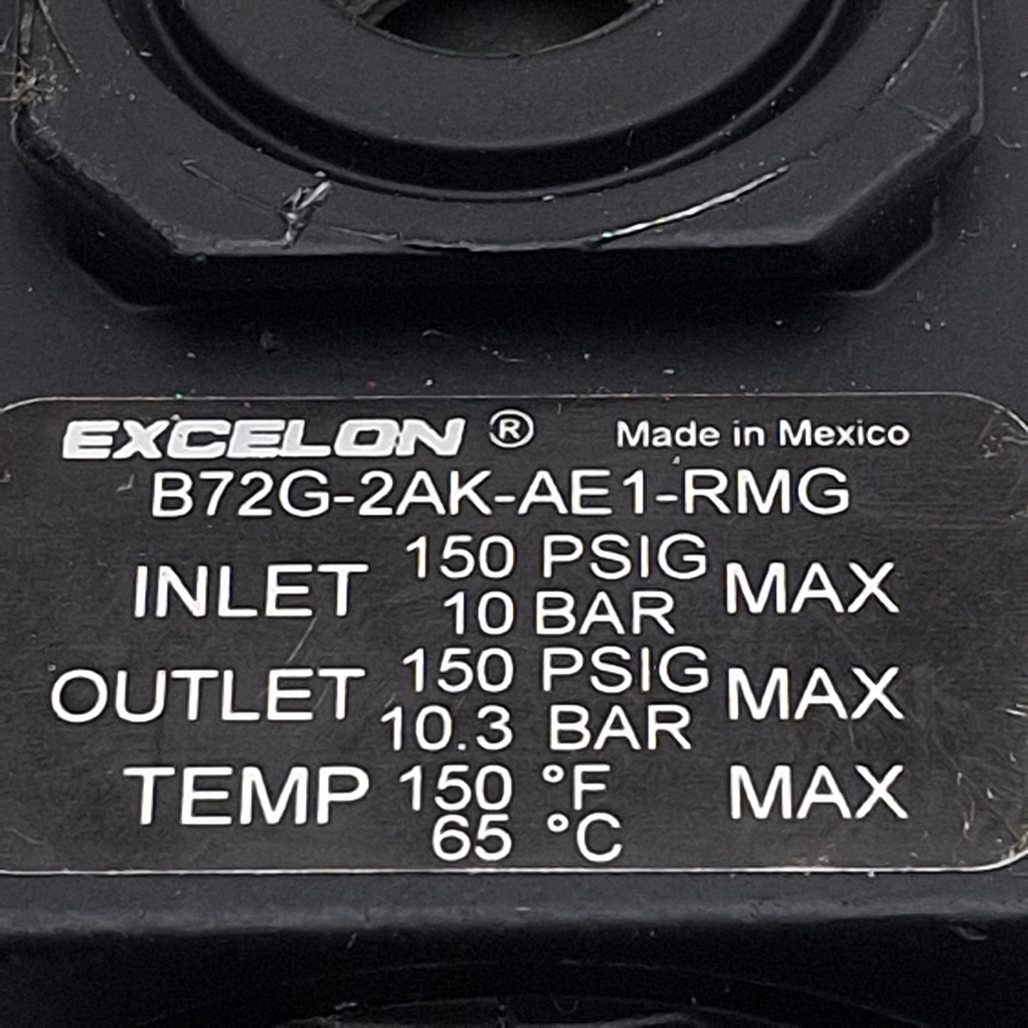 Used Norgren B72G-2AK-AE1-RMG Excelon Filter Regulator, 1/4in PTF, 4-145psi Set, 5µm