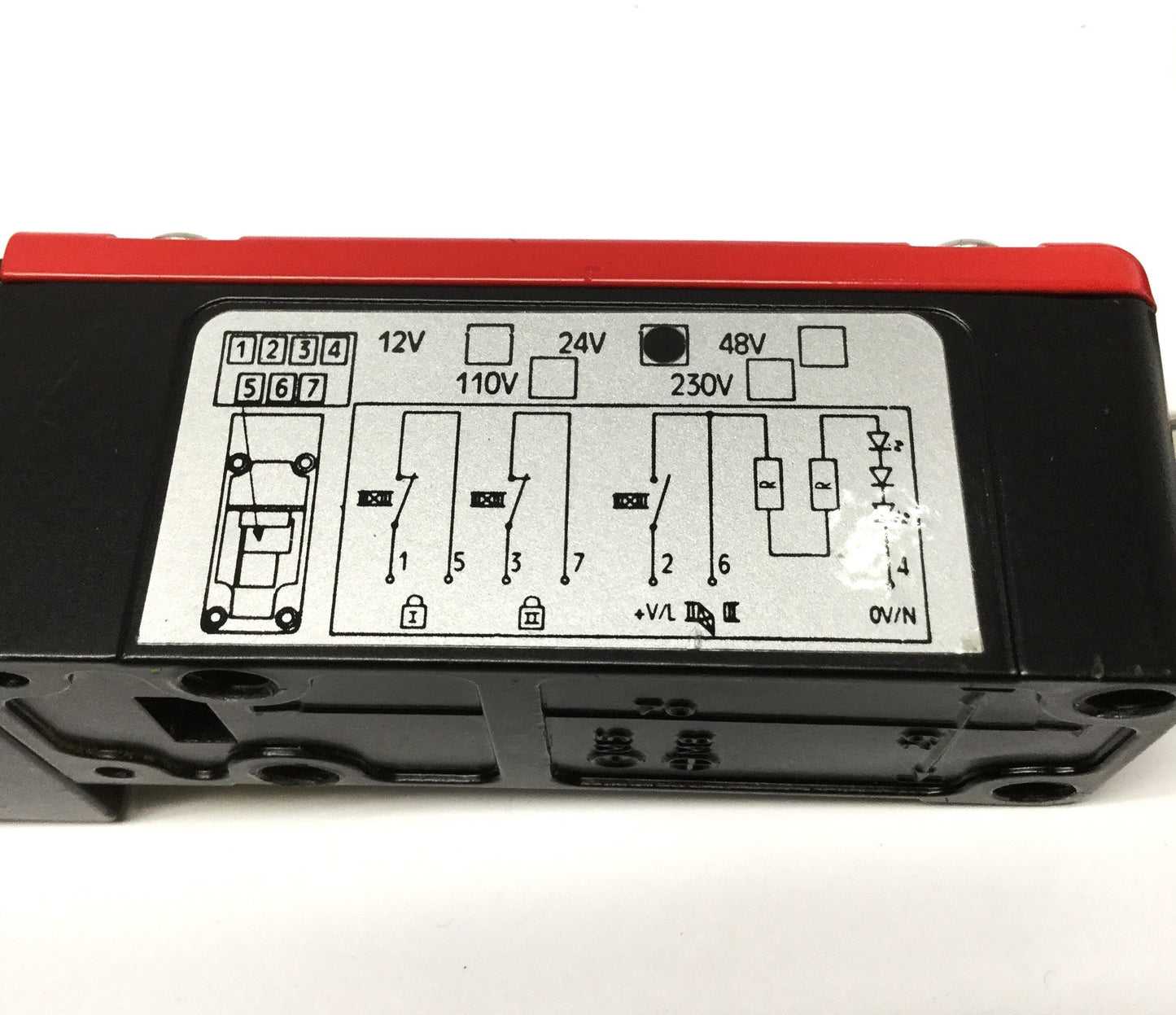 Used Fortress AMSTOP024 amGard Door Safety Interlock Switch 2NC-1NO, 24VDC, 3A 300VAC