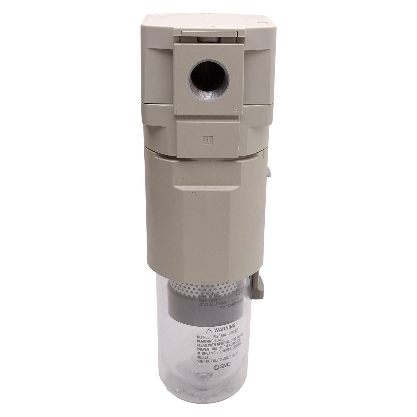 Used SMC AMK40-N04-Z-D Pneumatic Activated Carbon Filter 0.0025ppm, 150psi, 1/2in NPT