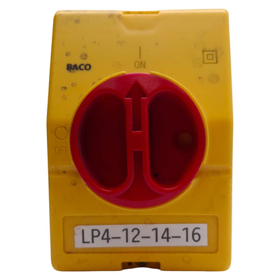 Used Baco 0172161 Disconnect Switch 3-Pole, 32A, 600VAC, NEMA 4X Enclosure Type