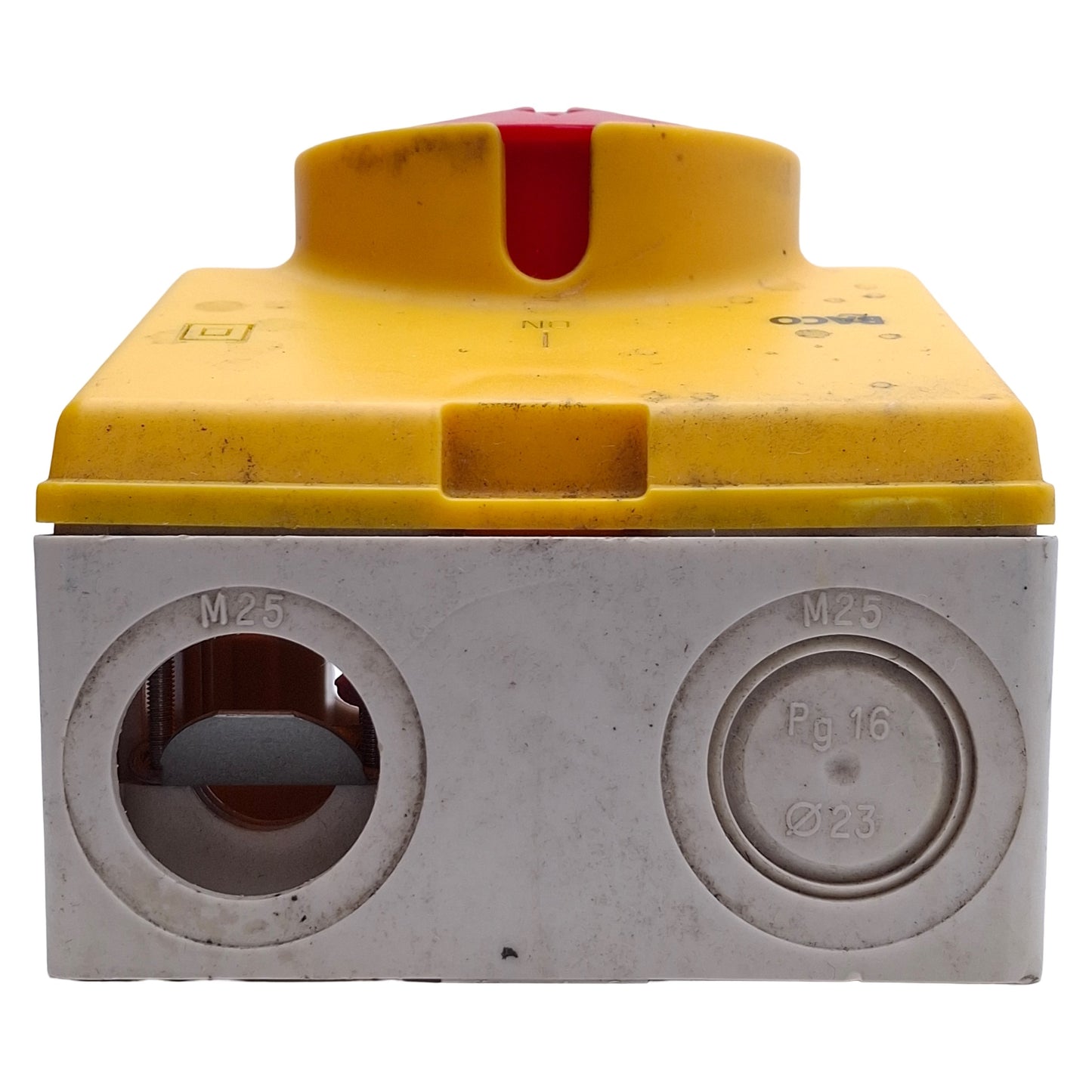 Used Baco 0172161 Disconnect Switch 3-Pole, 32A, 600VAC, NEMA 4X Enclosure Type