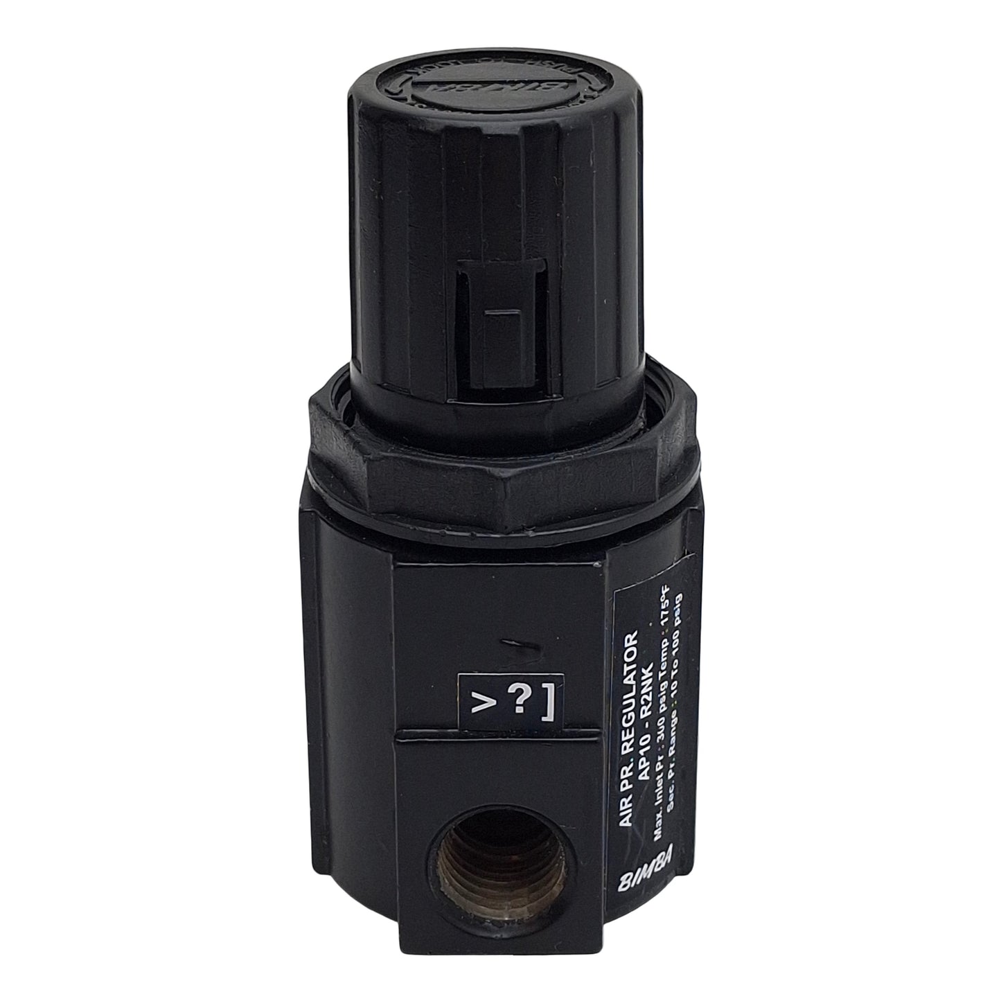 Used Bimba AP10-R2NK Pneumatic Regulator, 300psi Max In, 10-100psi Set, 1/4in NPT