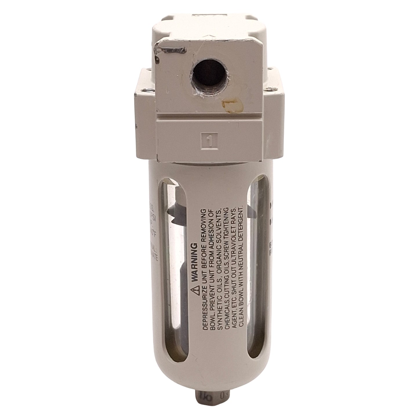 Used SMC AF20-N01C-CZ-A Pneumatic Filter, 5µm Filtration, 150psi, Auto Drain, 1/8NPT