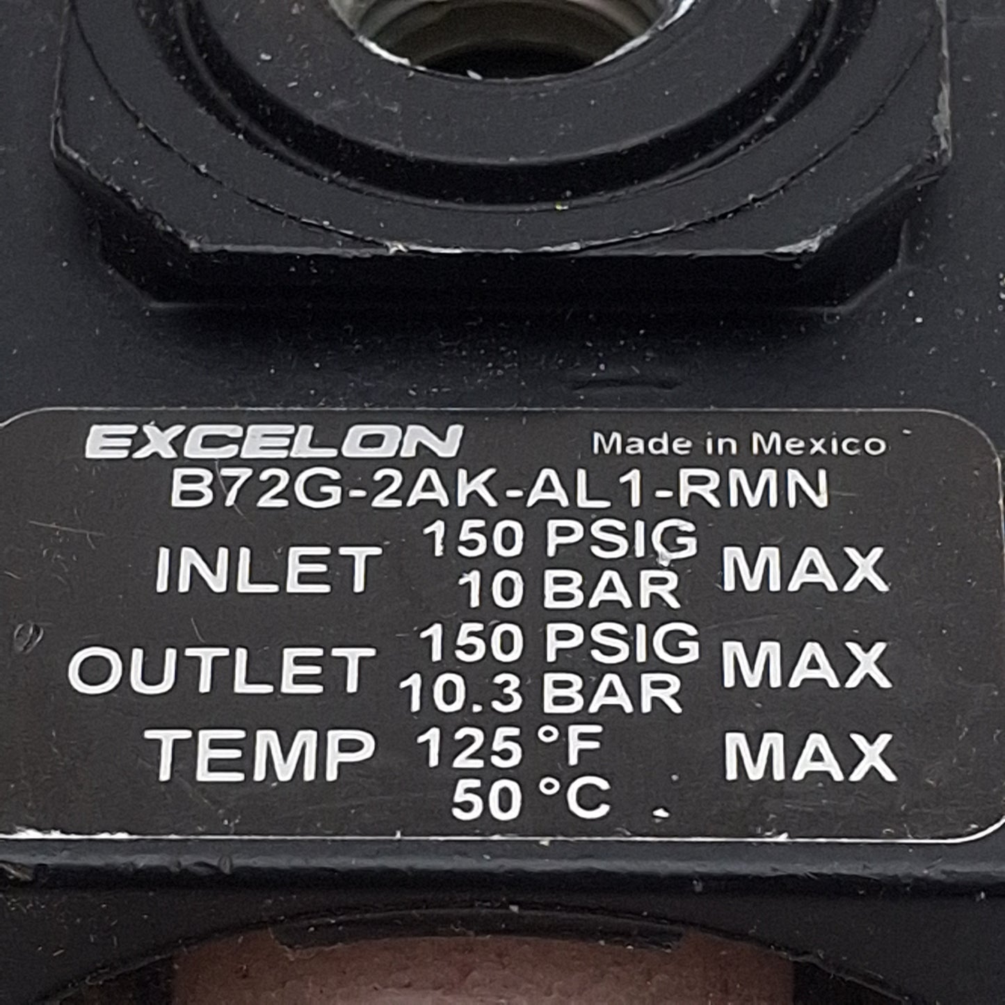 Used Norgren B72G-2AK-AL1-RMN Excelon Filter Regulator, 1/4in PTF, 4-150psi Set, 5µm