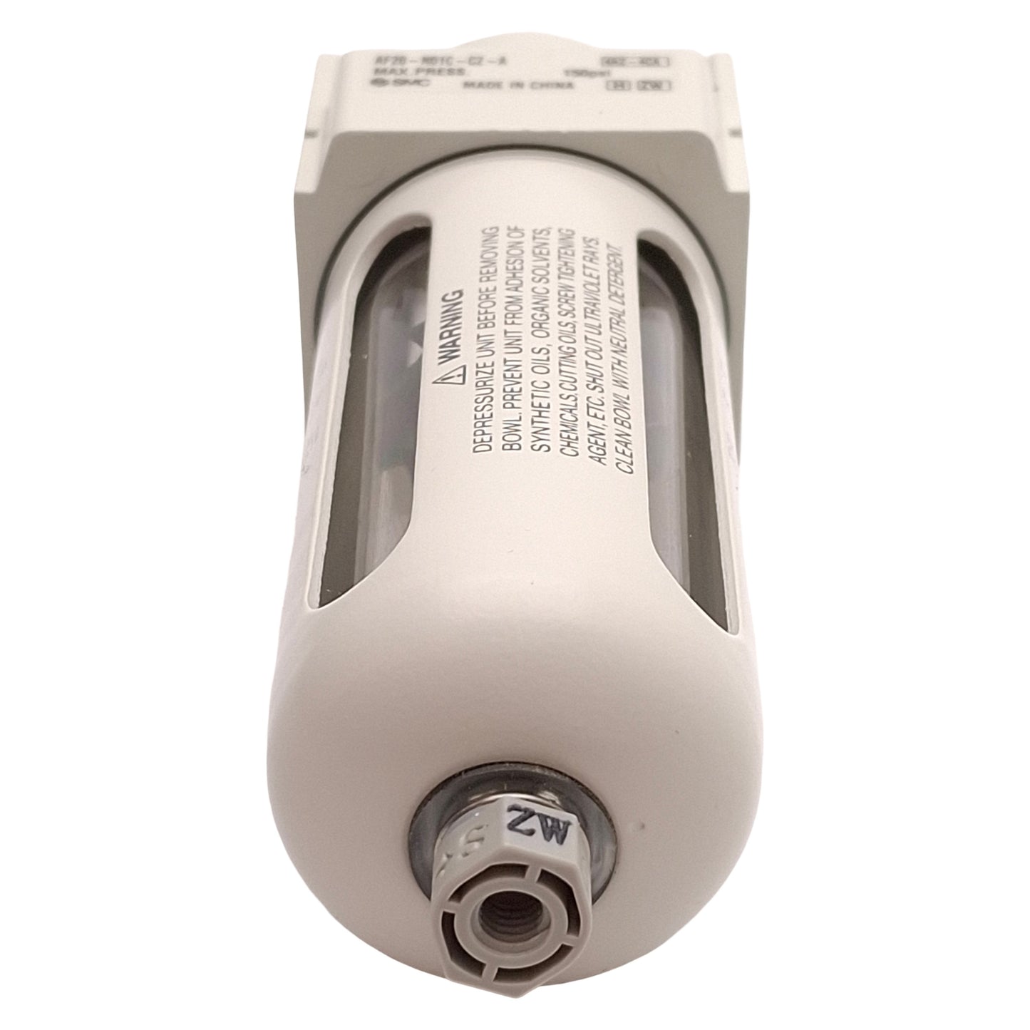 New – Open box SMC AF20-N01C-CZ-A Pneumatic Filter, 5µm Filtration, Auto Drain, 150psi, 1/8NPT