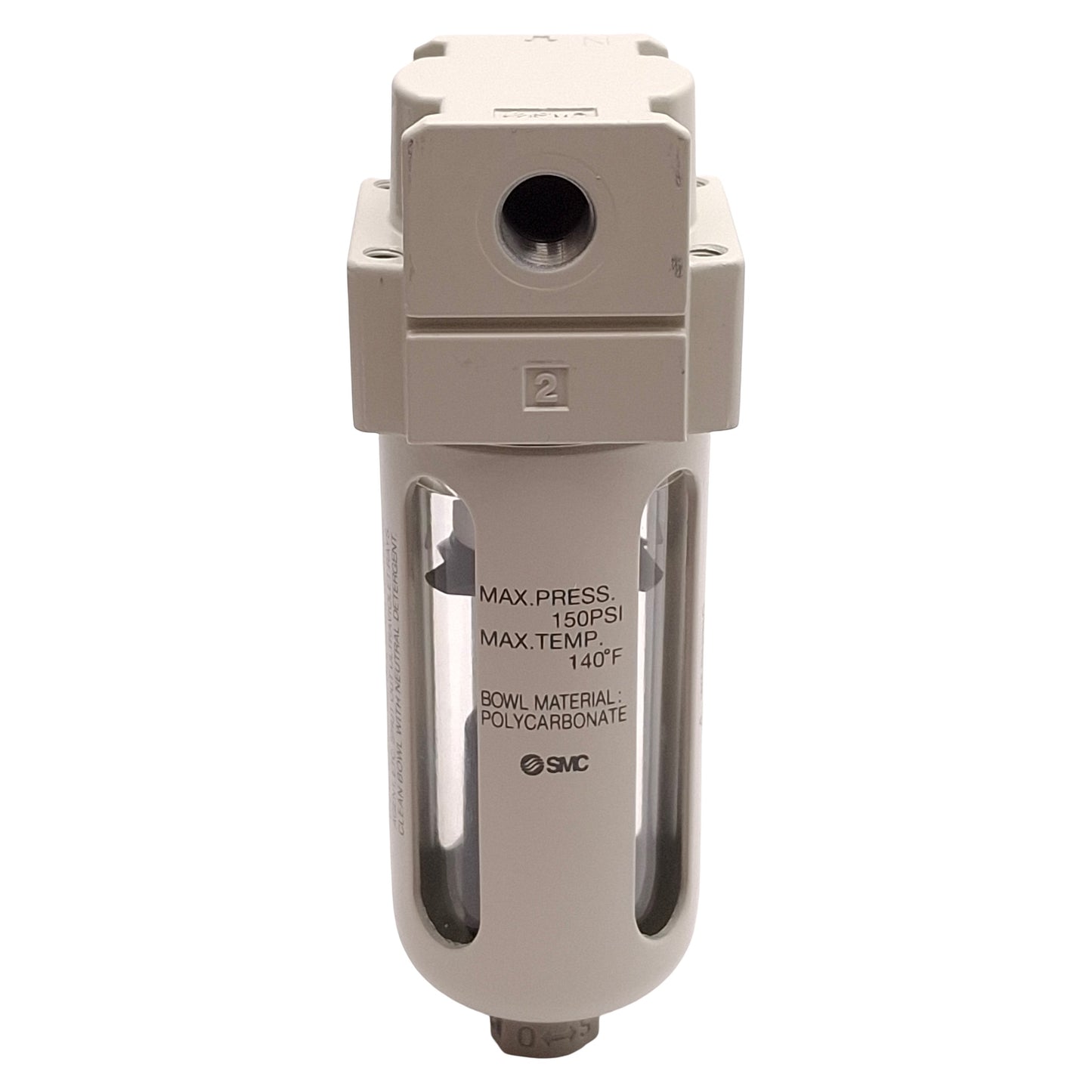 New – Open box SMC AF20-N01C-CZ-A Pneumatic Filter, 5µm Filtration, Auto Drain, 150psi, 1/8NPT