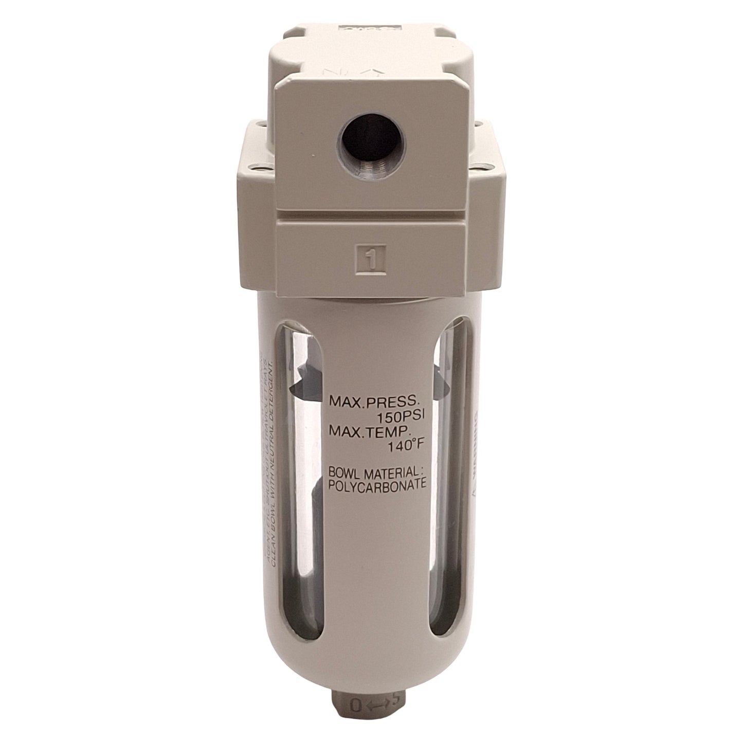 New – Open box SMC AF20-N01C-CZ-A Pneumatic Filter, 5µm Filtration, Auto Drain, 150psi, 1/8NPT