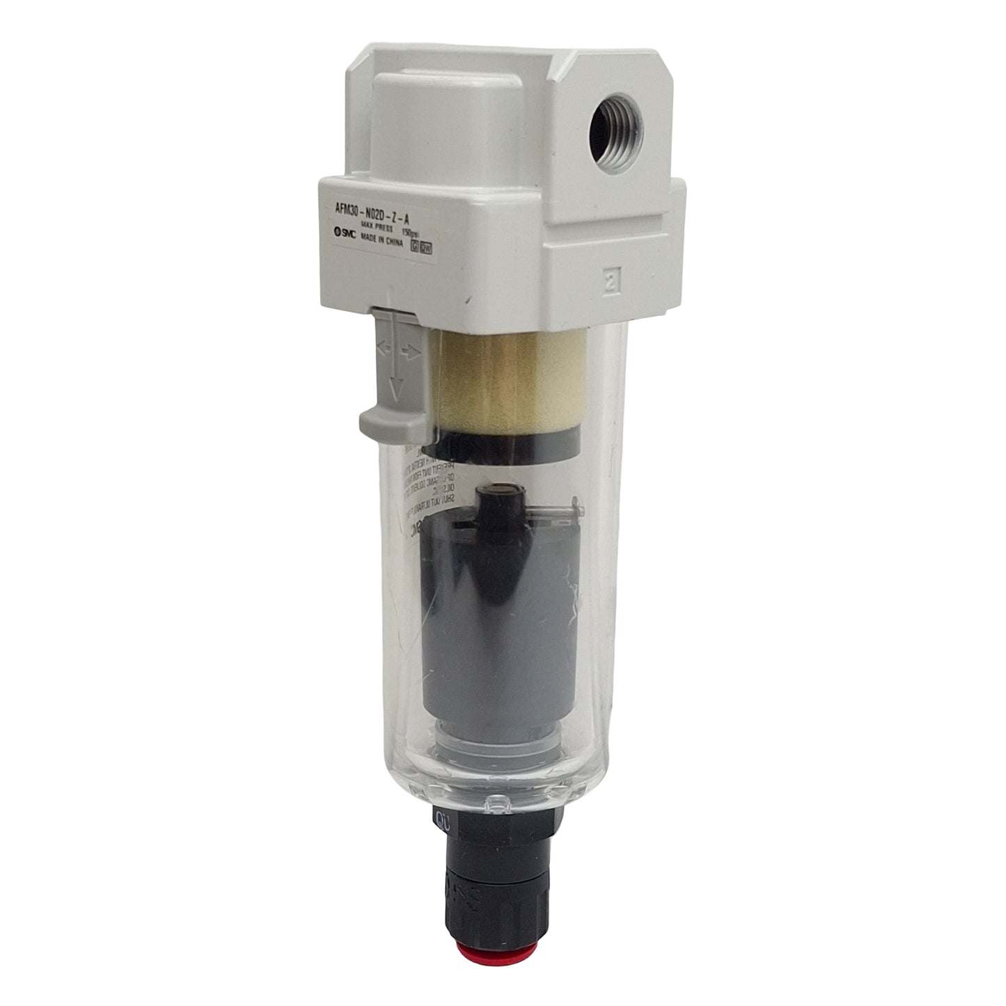 Used SMC AFM30-N02D-Z-A Coalescing Mist Separator, 1/4in NPT, 150psi, 0.3µm, 450L/min