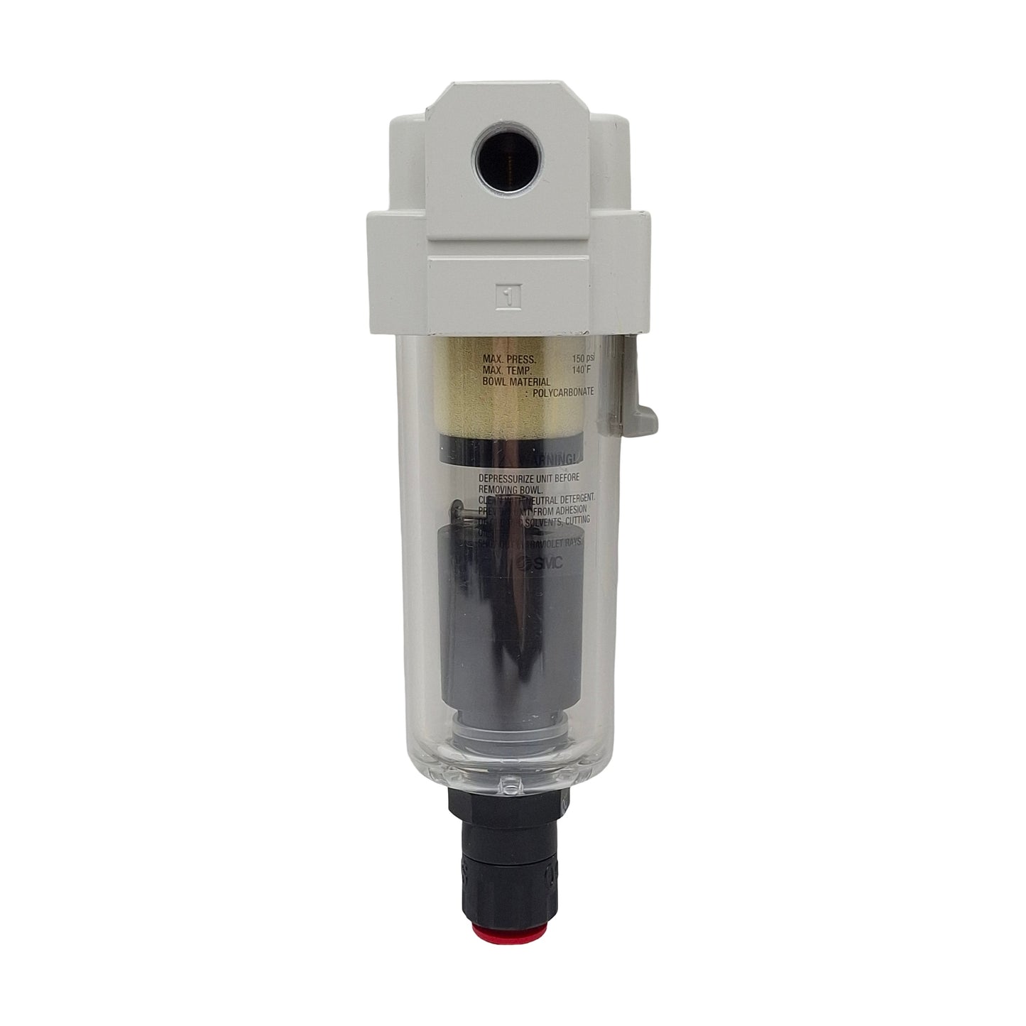 Used SMC AFM30-N02D-Z-A Coalescing Mist Separator, 1/4in NPT, 150psi, 0.3µm, 450L/min