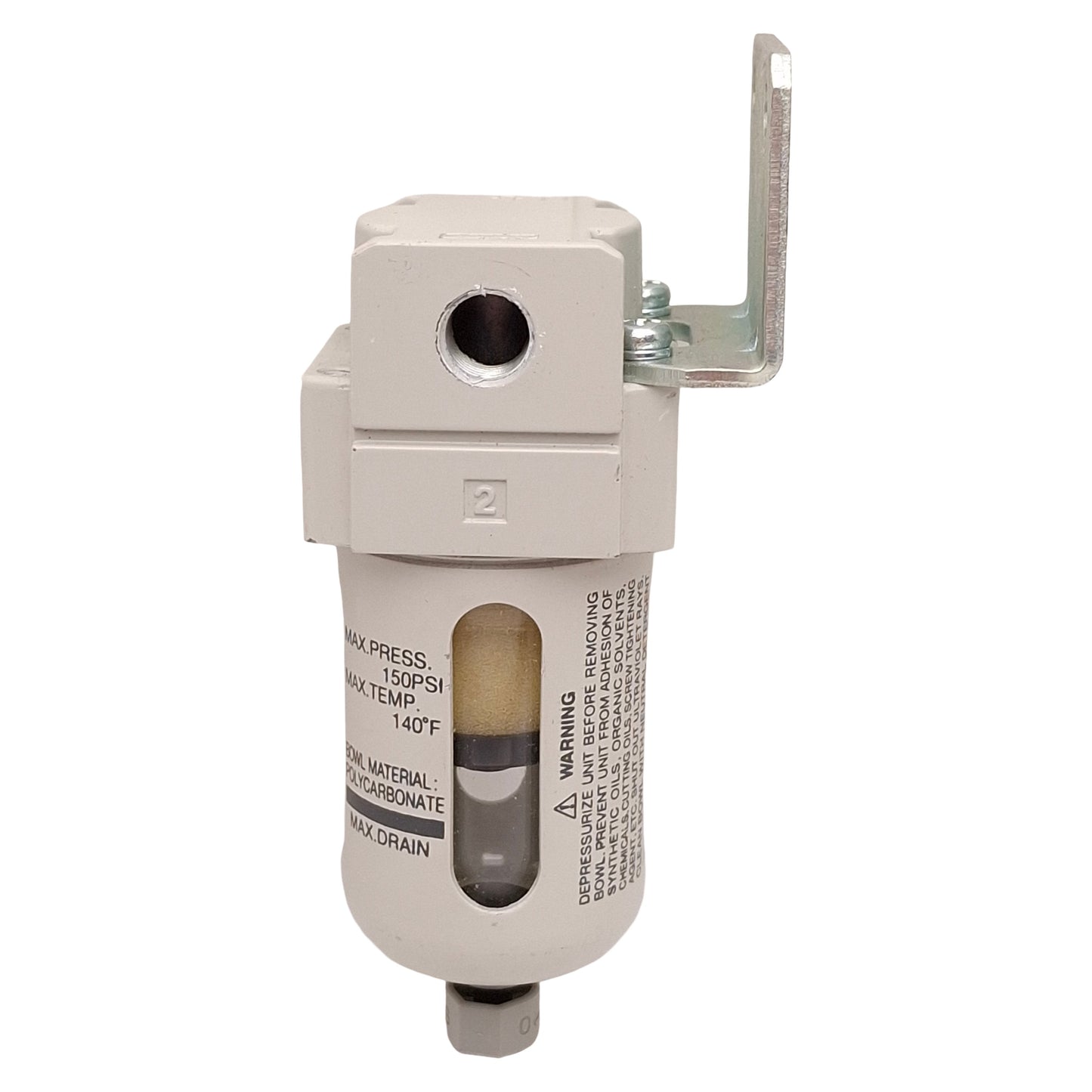 Used SMC AFM20-N01B-CZ-A Mist Separator, 0.3µm Filtration, 150psi, 1/8in NPT Ports