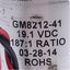 Used Ametek GM8212-41 DC Gearmotor 19VDC, 1.8A, 21RPM, 3.06oz-in/A, ø4.8" Shaft