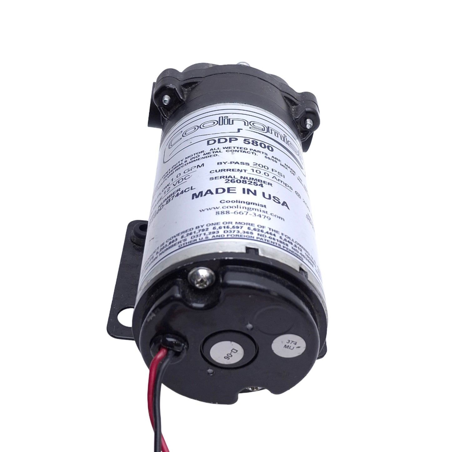 Used Coolingmist DDP 5800 Liquid Delivery Pump, 12VDC 10A Max, 1.0GPM, 200psi