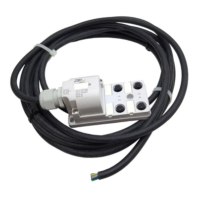 Used Automation Direct ZP-JBH44-00-5 ZIPport Junction Block, 4x 5-Pin M12, 150VAC/VDC