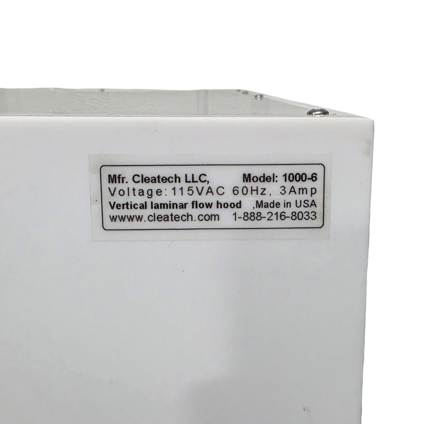 Used CleanPro Benchtop Vertical Laminar Flow Hood 48" x 29.5" 490CFM At 90FPM 120VAC