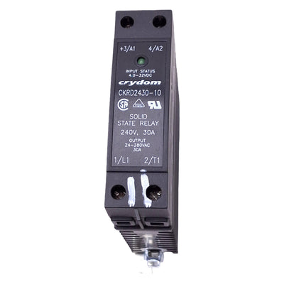 Used Crydom CKRD2430-10 Solid State Relay, SPST-NO, 240VAC 30A Max, 4-32VDC Coil