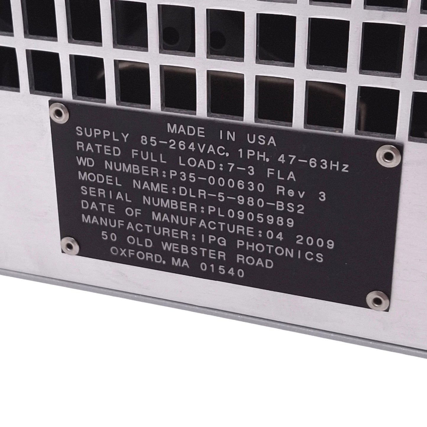 Used IPG Photonics DLR-5-980-BS2 Direct Diode Fiber Laser System, 5W 980nm 120/240VAC