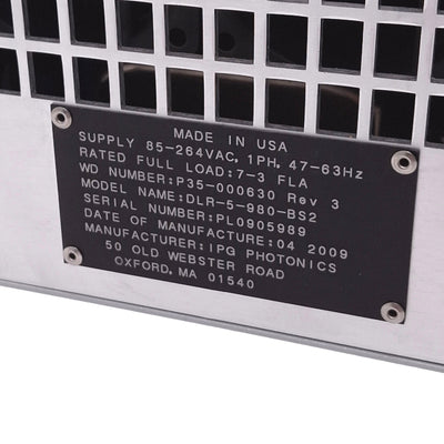 Used IPG Photonics DLR-5-980-BS2 Direct Diode Fiber Laser System, 5W 980nm 120/240VAC