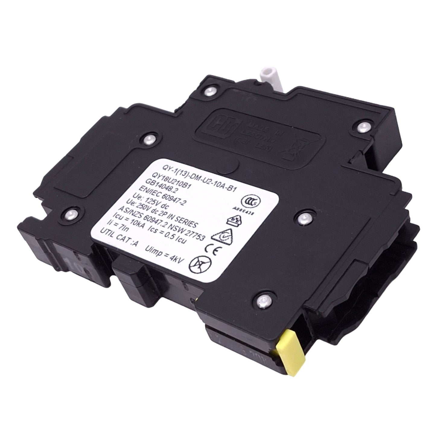 Used CBI QY-1(13)-DM-U2-10A-B1 QY18U210B1 Circuit Breaker, 1-Pole, 10A, 125VDC Max