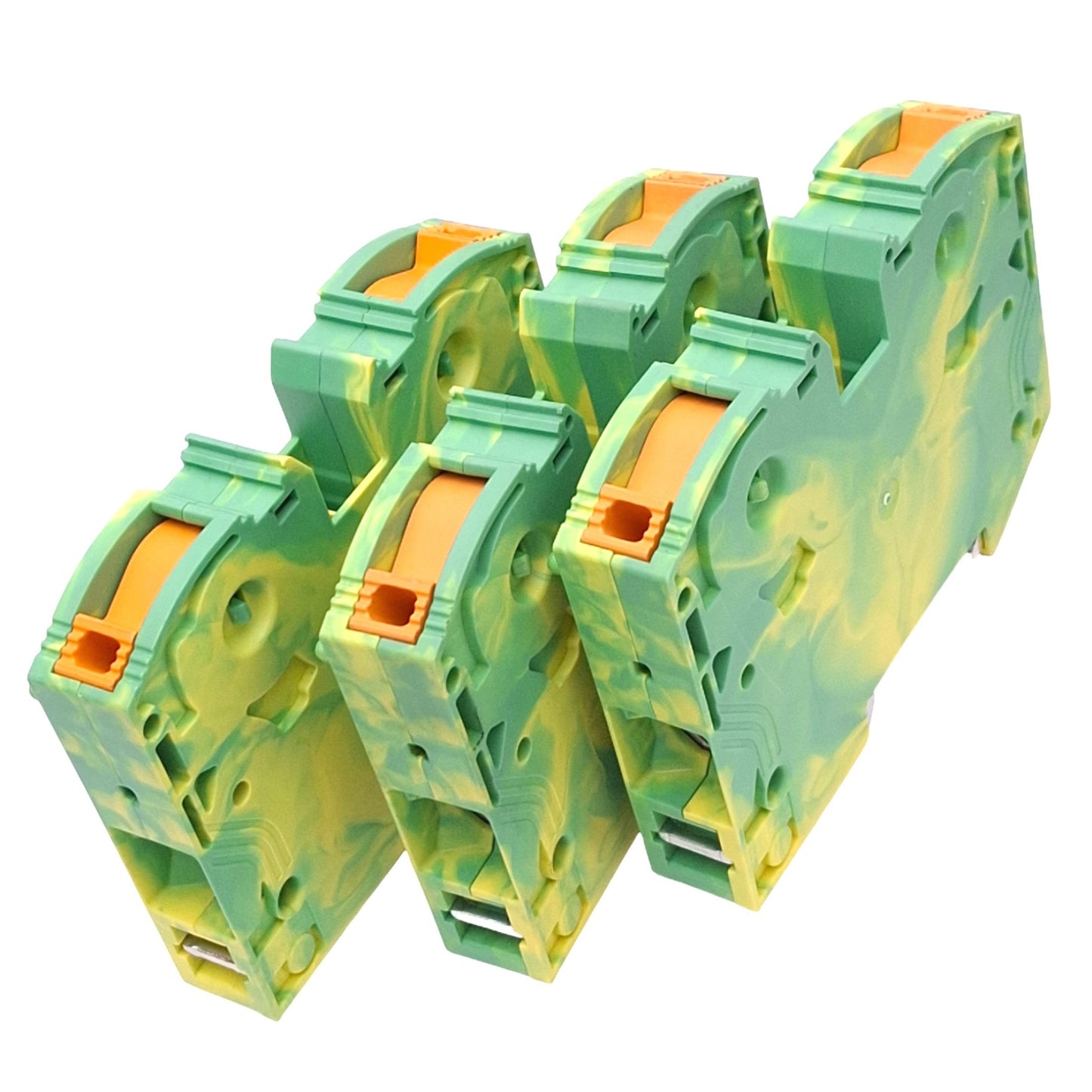 Used Lot of 3 Phoenix Contact 3212066 PTPOWER 35-PE Terminal Blocks, 1000V 125A Max