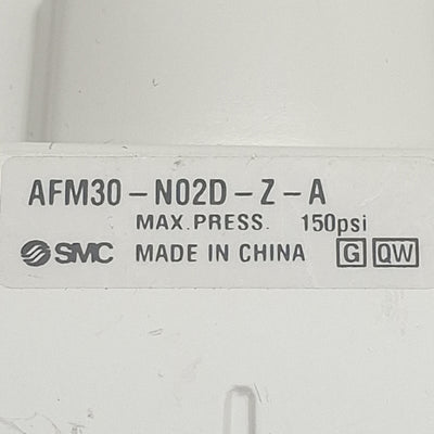 New – Open box SMC AFM30-N02D-Z-A Coalescing Mist Separator, 1/4" NPT, 150psi, 0.3µm, 450L/min