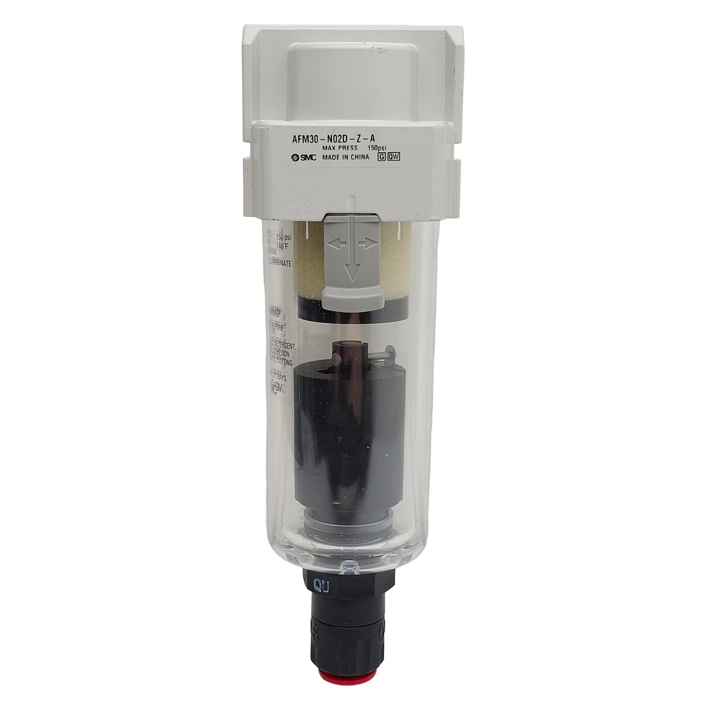New – Open box SMC AFM30-N02D-Z-A Coalescing Mist Separator, 1/4" NPT, 150psi, 0.3µm, 450L/min